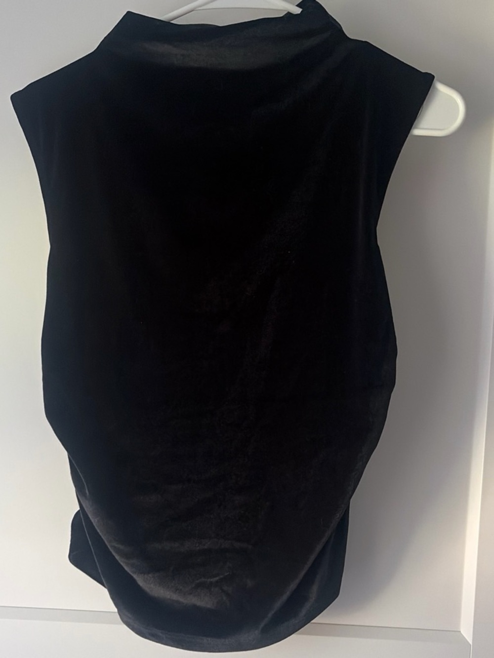 A New Day Black Velvet Sleeveless Mock Neck Top - Women's S - NWT - Fall
